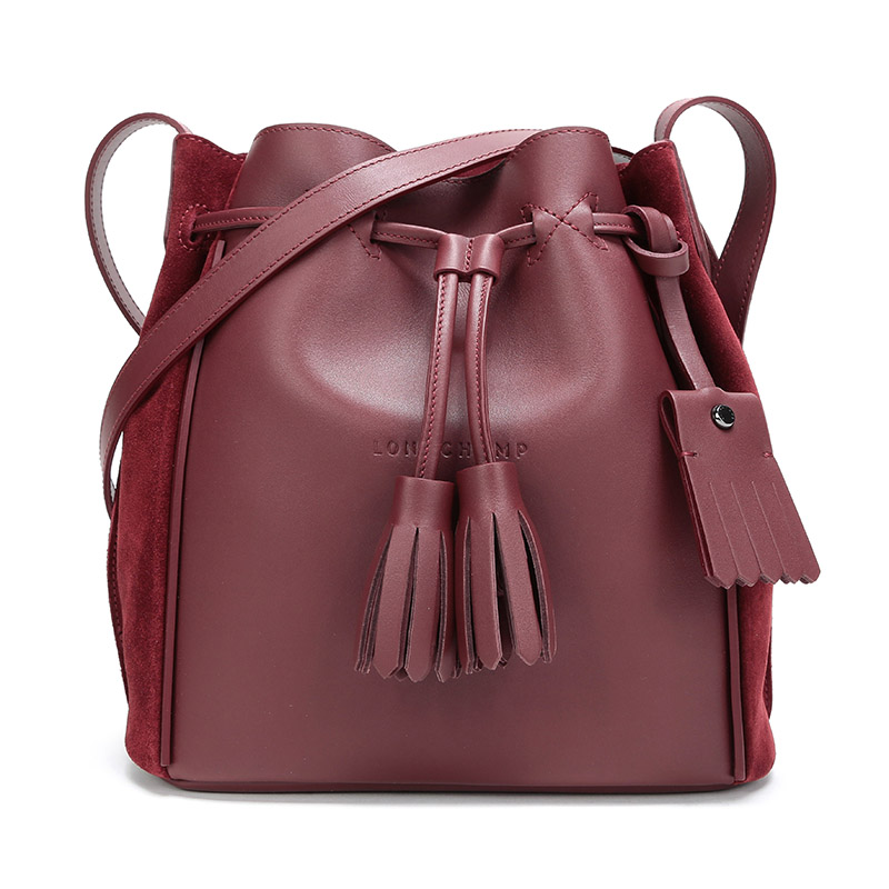 LONGCHAMP 珑骧 女士Pénélope系列牛皮水桶包单肩包 2062 861