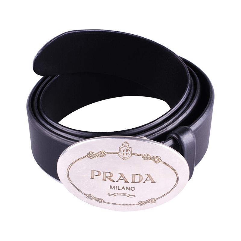 PRADA 普拉达 男士牛皮时尚休闲板扣式腰带皮带 2CM006 908