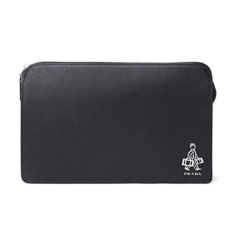 PRADA 普拉达 男士牛皮手拿包 2VF056 9Z2 V O1M