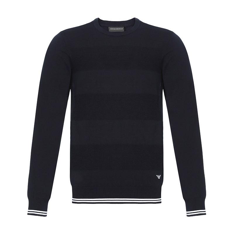 EMPORIO ARMANI EA 阿玛尼 男士棉质圆领长袖针织衫 3Z1MY7 1MPPZ