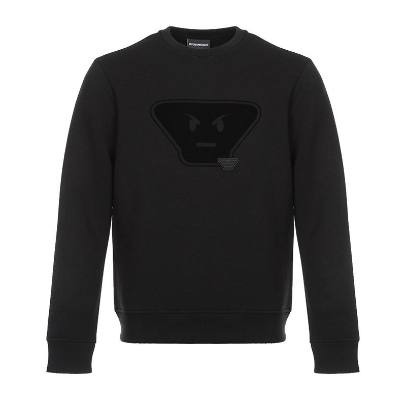 EMPORIO ARMANI 阿玛尼 男士聚酯纤维圆领卫衣运动衫 6Z1MS0 1JTYZ