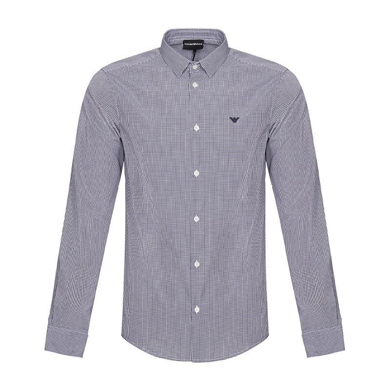 EMPORIO ARMANI EA 阿玛尼 男士棉质长袖衬衫 8N1C09 1N04Z