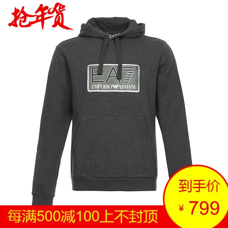 EMPORIO ARMANI EA7 阿玛尼 男士棉质长袖连帽卫衣运动衫 6ZPM17 PJ07Z