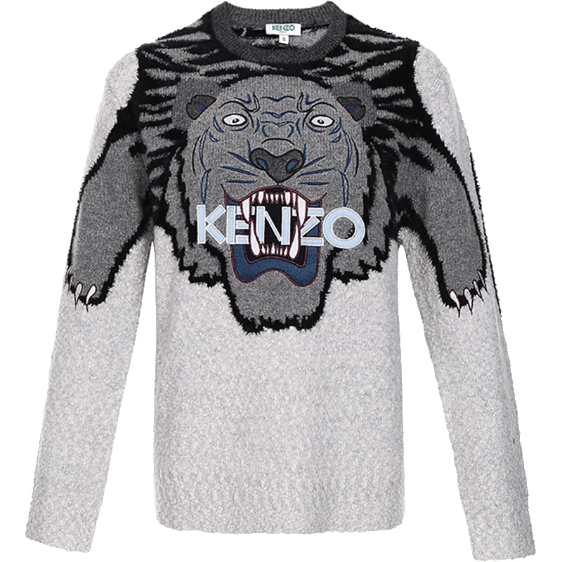 Kenzo 高田贤三 女士羊毛圆领针织衫套头衫 F76 2TO437 3XA