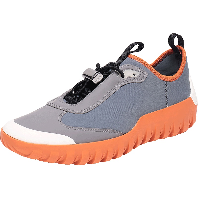 PRADA 普拉达 男士织物配皮休闲运动鞋 4E3173 1OBG