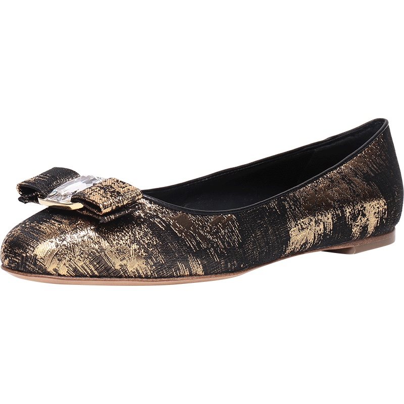 Salvatore Ferragamo 萨瓦托·菲拉格慕 女士织物平底船鞋 0685485 C