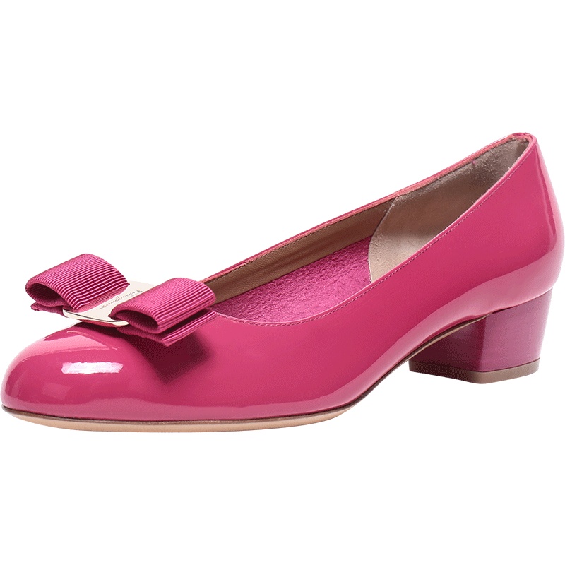 Salvatore Ferragamo 萨瓦托·菲拉格慕 女士光面牛皮粗跟鞋 0687429 C