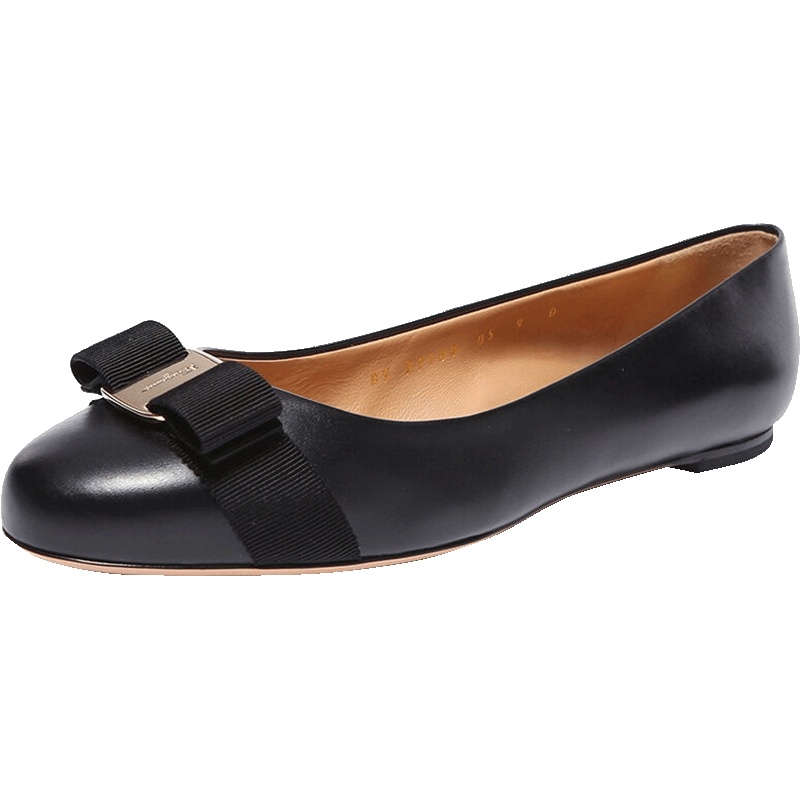 Salvatore Ferragamo 萨瓦托·菲拉格慕 女士牛皮平底蝴蝶结船鞋 0576597
