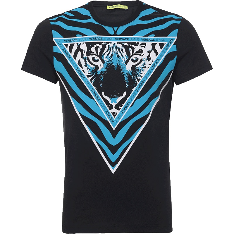 Versace Jeans 男士棉质圆领短袖T恤衫 B3GPB704 36590