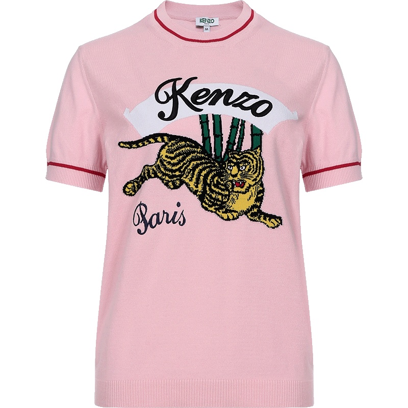 Kenzo 高田贤三 女士棉质圆领短袖针织衫 F95 2TO579 3XE