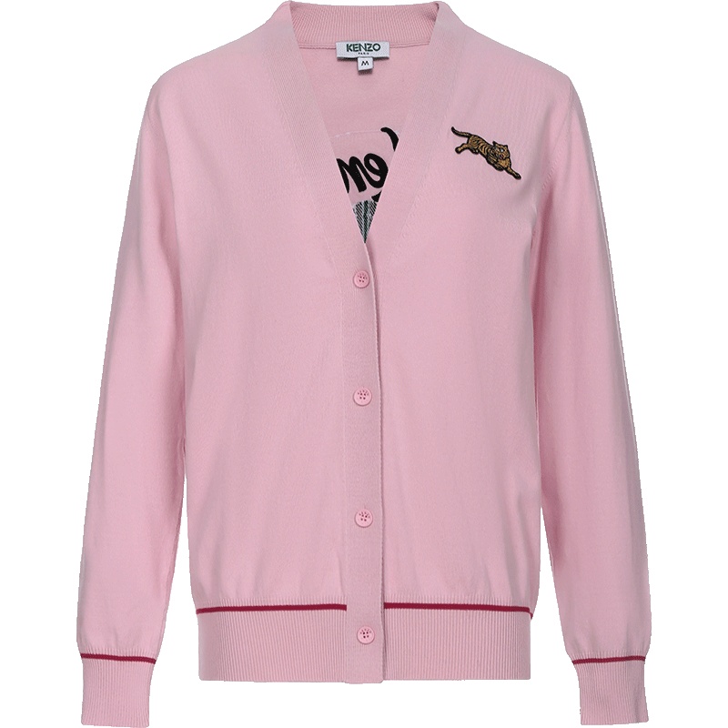 Kenzo 高田贤三 女士棉质V领开衫针织衫 F95 2CA577 3XE