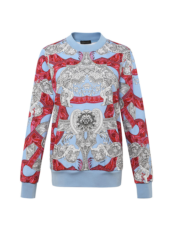 范思哲/VERSACE 19春夏新品 女士长袖圆领套头卫衣 意大利 新款