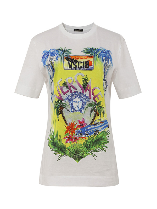 范思哲/VERSACE 19春夏新品 女士短袖圆领T恤 意大利 纯棉新款