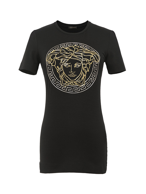 范思哲/VERSACE 19春夏新品 女士短袖圆领T恤 意大利 新款 白色&黑色