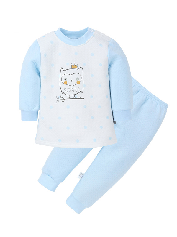 猫人宝宝内衣套装儿童男女童空气棉内衣套装MR18515