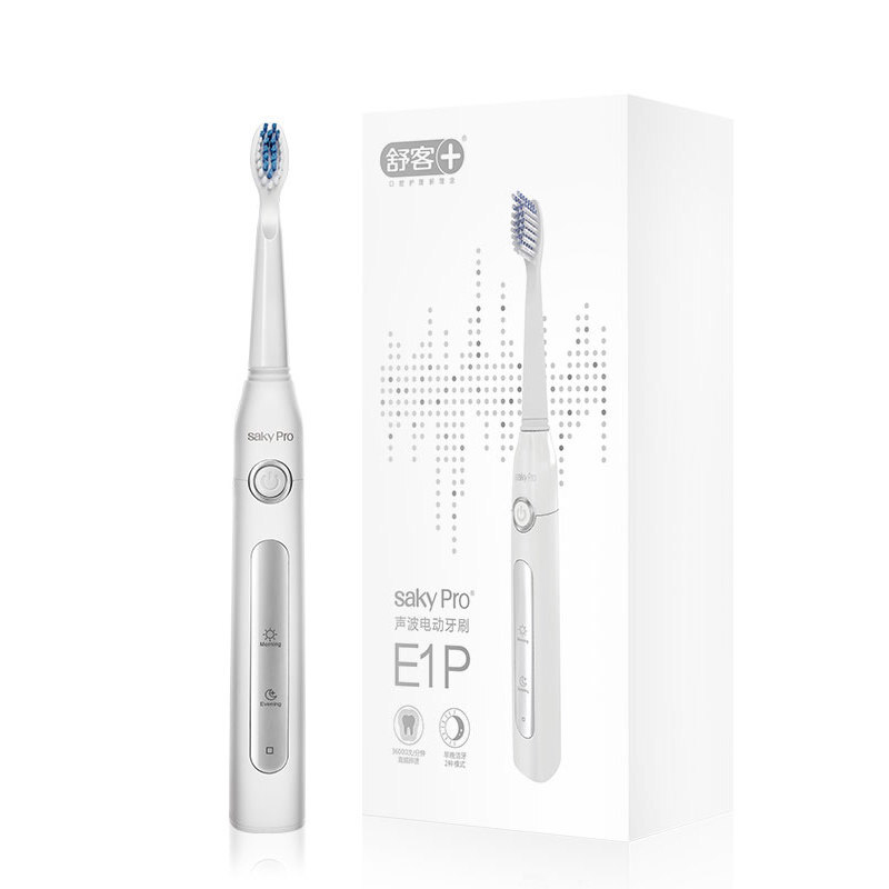 舒客saky 声波电动牙刷E1P升级版-炭晶黑