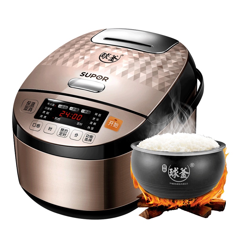 苏泊尔（SUPOR） IH电磁电饭煲CFXB40HC817-120 4L多功能电饭锅 精铁不粘球釜内胆 加热智能预约功能