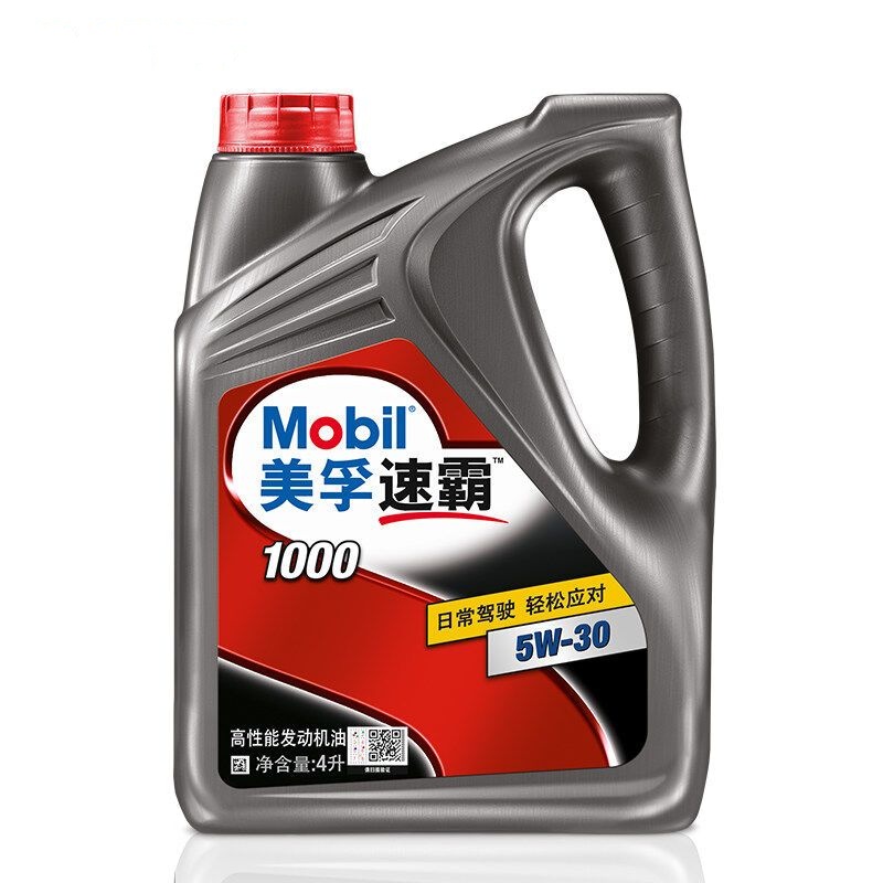 美孚（Mobil）速霸1000机油 4L*1瓶 5W-30（新老装包随机发）