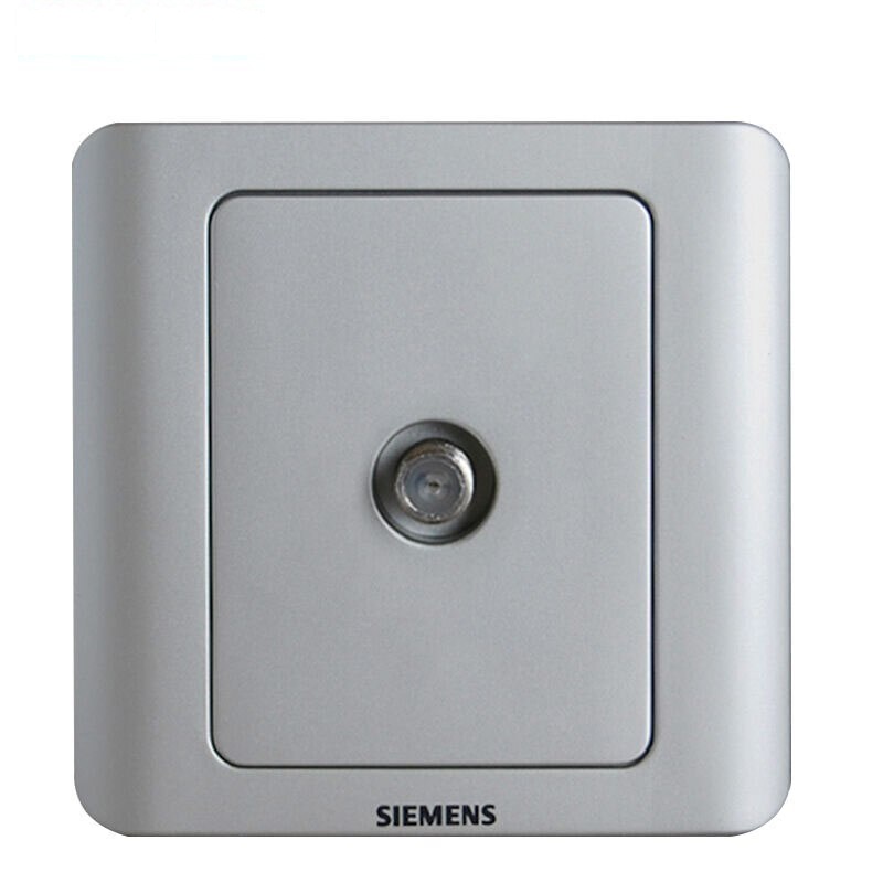 西门子(siemens)开关插座面板 远景系列 彩银色 宽频电视插座 有线
