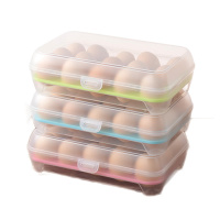 奕辰 鸡蛋收纳盒厨房冰箱有盖蛋保鲜盒蛋托野餐便携鸡蛋格
