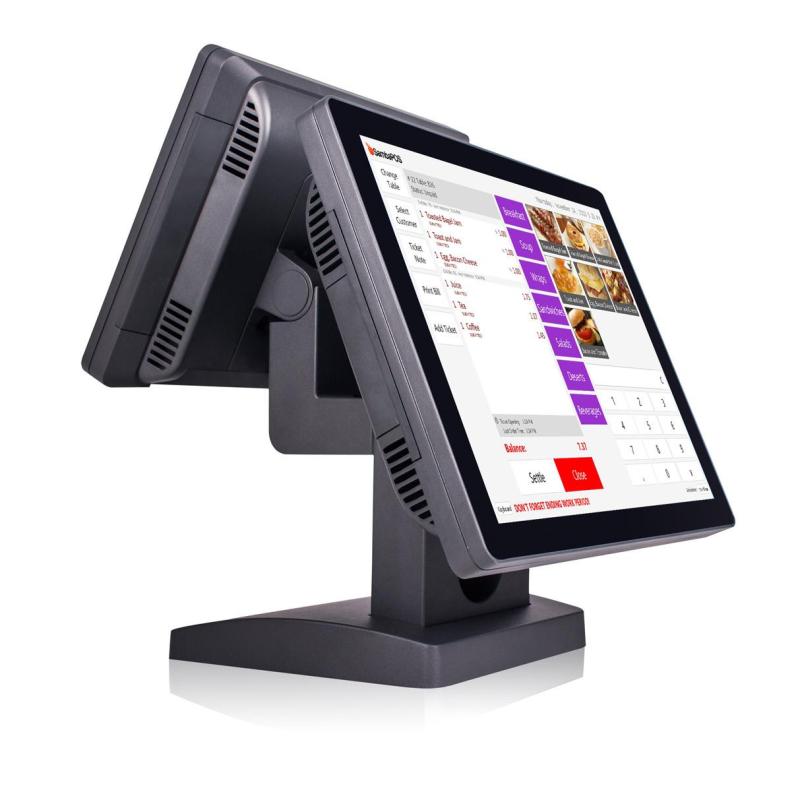 中崎 ZQ-T9060D/9080D 防水双屏触摸POS机 全铝合金机身 纯镜面触摸屏 高稳定性