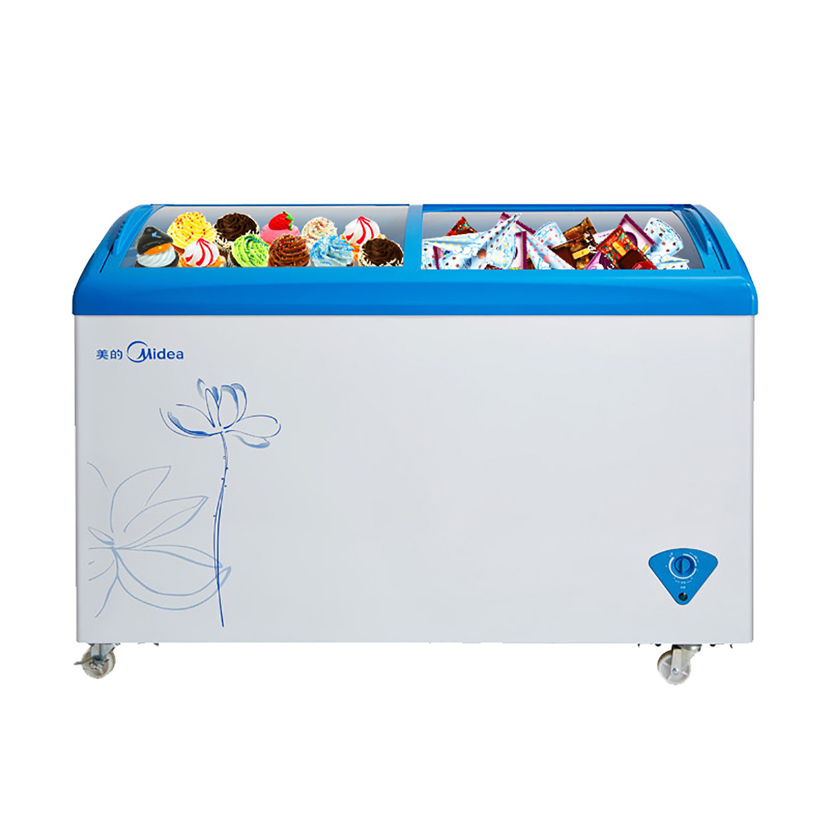Midea 美的 SD/SC-336HKMA 336升 商用展示柜 冰柜 冷藏冷冻转换冷藏保鲜 卧式雪糕冰激凌柜