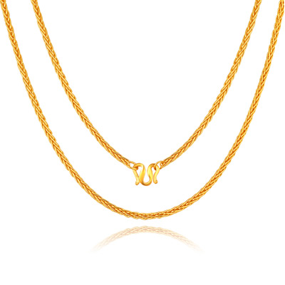 zsk珠宝肖邦链黄金项链女999足金锁骨链女士金链轻奢女款