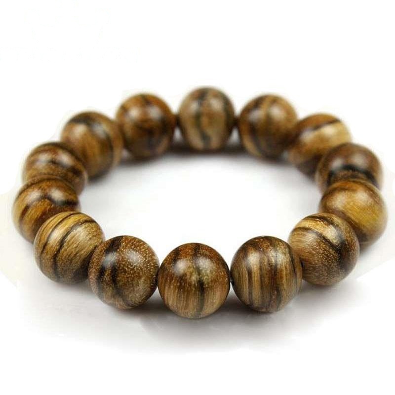 贝美芬 虎斑纹花奇楠沉香佛珠手串男士手链 女士手链