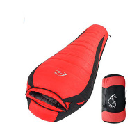 威迪瑞 户外秋冬野营睡袋 保暖防泼水 -20度木乃伊式单人羽绒睡袋