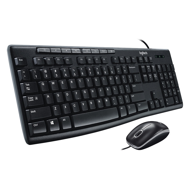 罗技(Logitech)MK200 多媒体套装 鼠标键盘有线套装