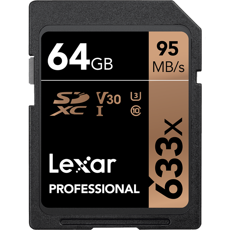 雷克沙(LEXAR)SD卡64G 633X 95M 尼康佳能松下微单反相机存储卡 4K高清相机内存卡