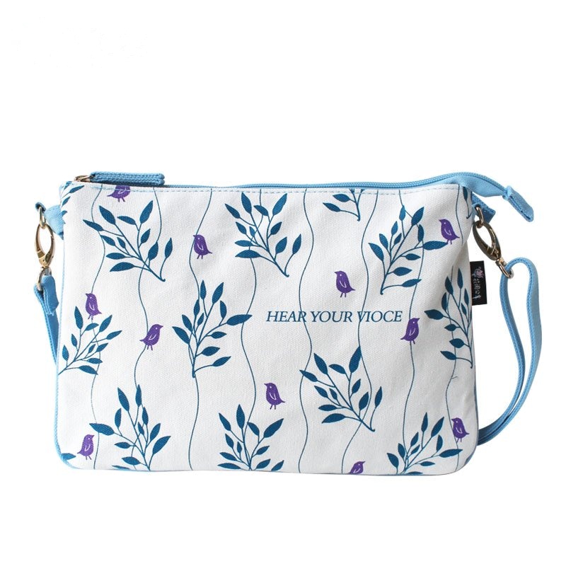 花间公主听见你的声音2021春季原创斜挎包女清新文艺帆布包