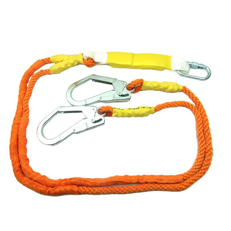 双大钩缓冲包防坠器 电工安全带 高空作业安全带 双绳或者扁带双大钩