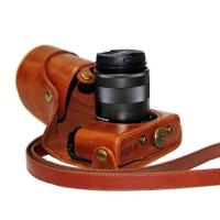 登品 for佳能EOS-M2长焦微单相机套EOS M2保护套EOS M2摄影包专用皮套 复古包EOS-M2相机包 棕色
