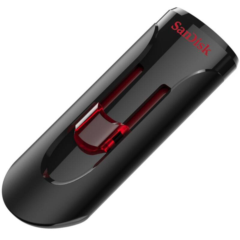 [免邮]闪迪(SanDisk) 酷悠USB3.0优盘256GB CZ600商务加密推拉高速黑色U盘 闪存盘