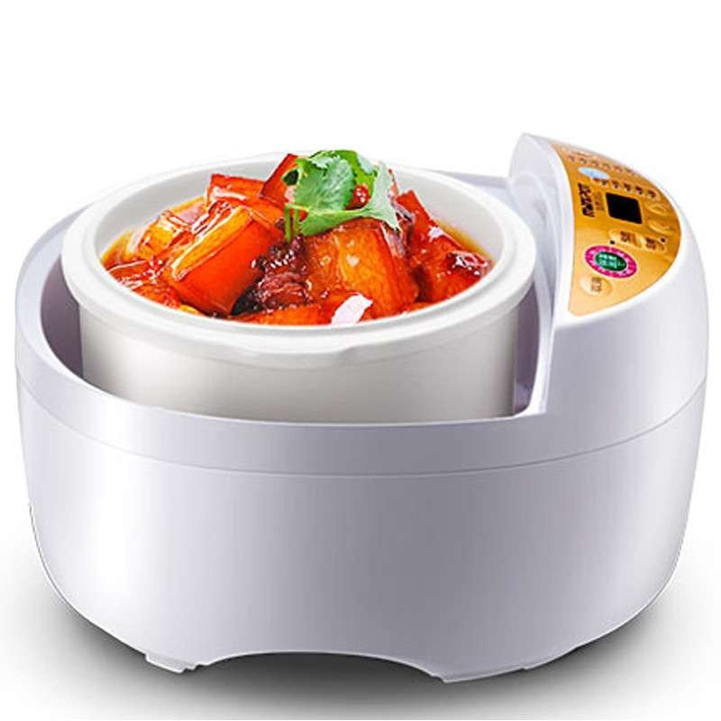 生活日记 DDG-D658 隔水陶瓷电炖锅 电炖盅 煮粥煲汤 BB锅 预约定时一锅四胆
