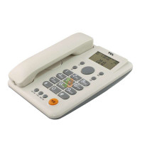 TCL 203 电话机 来电显示 免电池 双接口 磨砂质感 办公座机 （海鸥白）