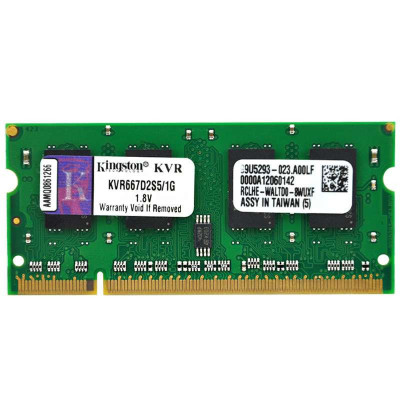 金士顿(Kingston) 1G DDR2 667 笔记本内存条 PC2-5300