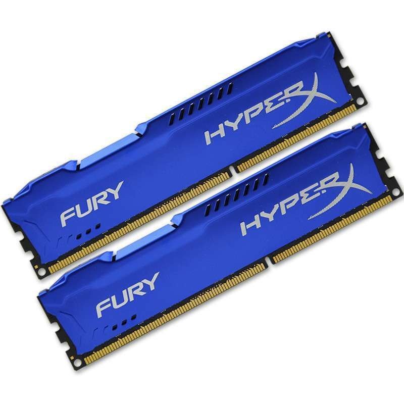 金士顿(Kingston)骇客神条 Fury系列 DDR3 1600 8GB(4GBx2)台式机内存（蓝色）