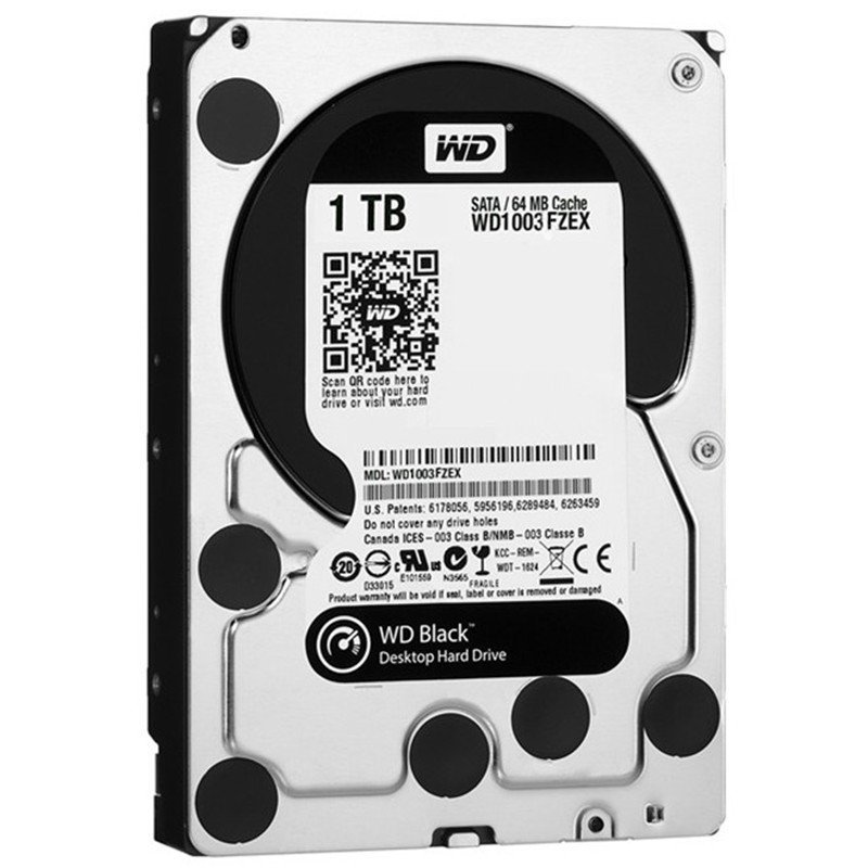 西部数据(WD)黑盘 1TB 7200转64M SATA6Gb/s 台式机硬盘 (WD1003FZEX)