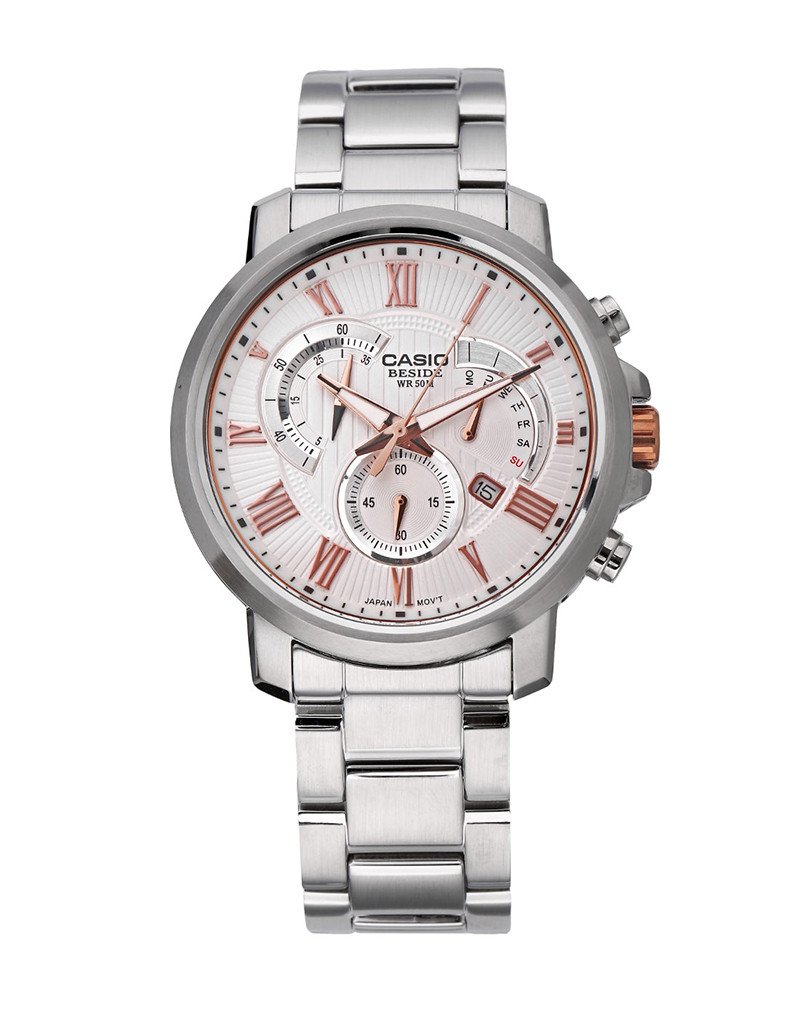 卡西欧casio手表商务三眼石英男表bem-506