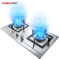 韩宝（HANBAO）台式两用燃气灶天然气 煤气灶液化气 双灶 不锈钢煤气炉DSG10