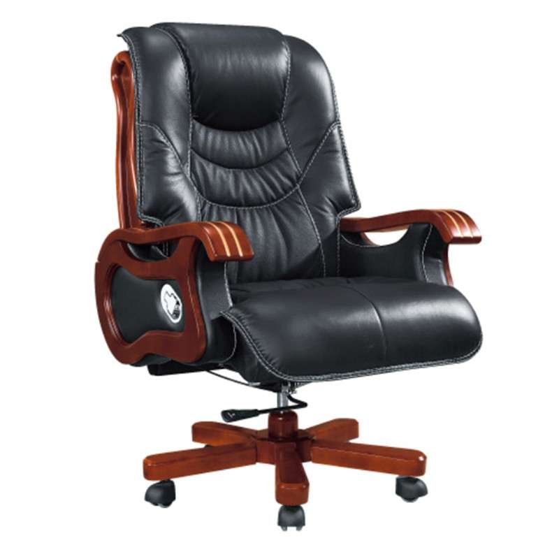 好环境家具老板大班椅 公司总裁电脑椅 实木脚架班椅 真皮升降班椅