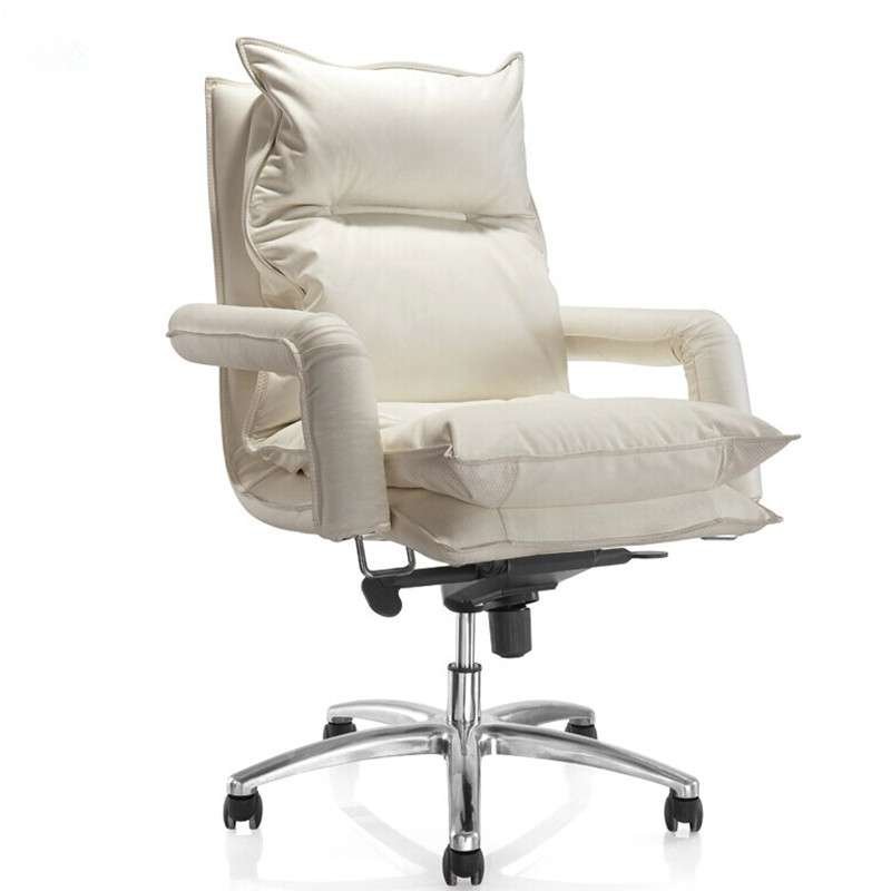 好环境办公家具 简约白色中班椅 经理椅 老板椅 现代办公椅 黑白真皮班椅 主管椅
