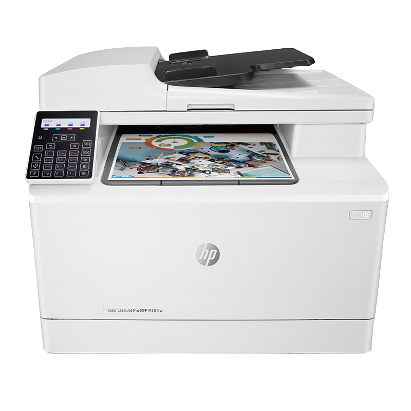 惠普HP LASERJET PRO M181FW A4彩色激光一体机无线打印复印一体机打印复印扫描传真一体机套餐三