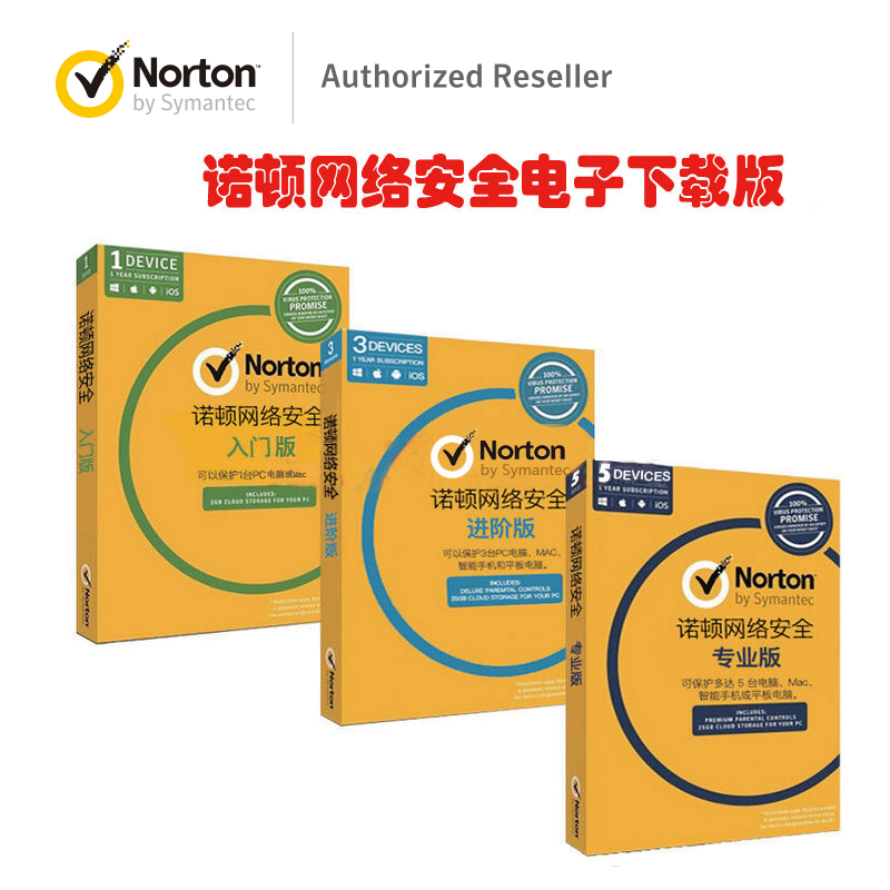 Norton Security2018诺顿网络安全/支持中英文/赛门铁克公司出品 入门版 1年1 台电脑或Mac