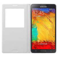 三星Note3原装皮套 N9006手机壳 N9008手机套 N9009 N9002保护套 智能保护套 白色