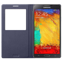三星Note3原装皮套 N9006手机壳 N9008手机套 N9009 N9002保护套 智能保护套 淀蓝