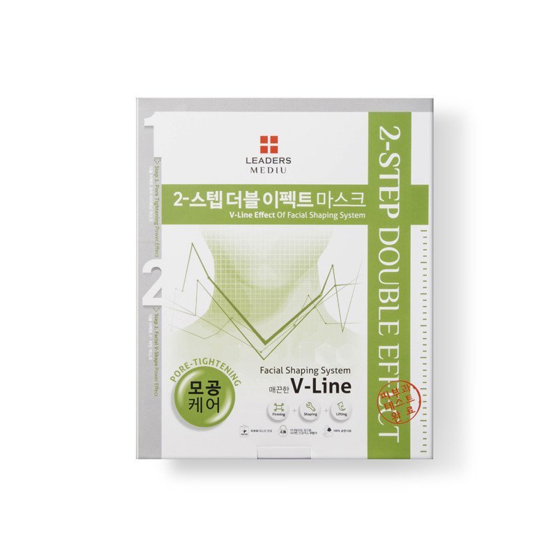 【丽得姿】美蒂优 双效V型瘦脸紧致毛孔面膜（上20g+下8g *5片）