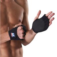 LP欧比运动护具 健身用手部护套750 健身半指手套护腕运动护掌 单只